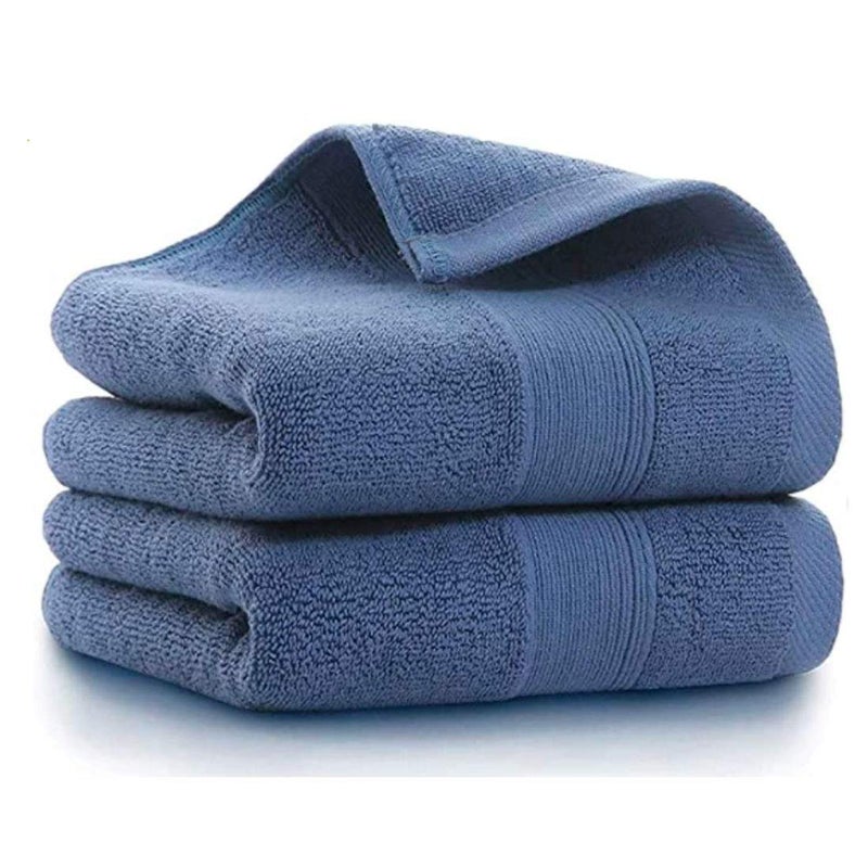 Lchkrep Bathroom Hand Towels (14x30 inch)  Home Soft Cotton Super Soft Highly Absorbent Hand Towels for Bath  Hand  Face  Gym and Spa (Navy Blue 2 Pack) - Image 1